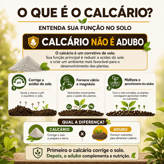 Calcário Dolomítico Agrícola - Corretivo de Solo com Cálcio e Magnésio