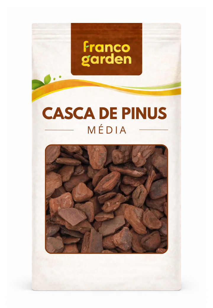 Casca de Pinus Média Natural para Jardinagem e Paisagismo