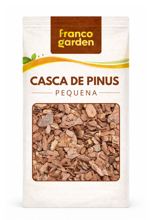 Casca de Pinus Pequena Natural para Jardinagem e Paisagismo