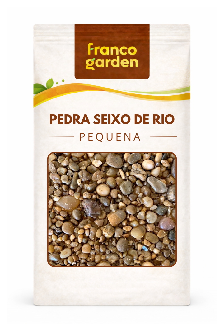 Seixo de Rio Pequeno Pedra Natural Decorativa para Jardinagem – Franco Garden