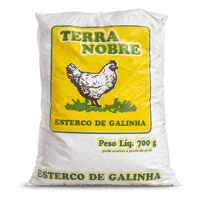 Esterco de Galinha Orgânico 2,1kg Adubo Natural para Hortas e Jardins