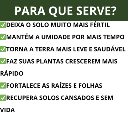Húmus de Minhoca Orgânico Natural para Adubação e Jardinagem