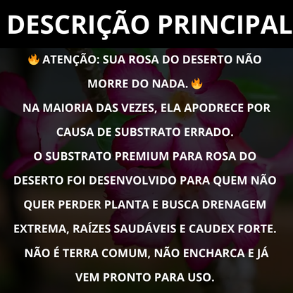 Substrato para Rosa do Deserto Premium Alta Drenagem Pronto Uso – Franco Garden