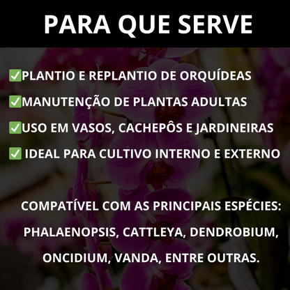 Substrato para Orquídeas Premium Alta Drenagem Pronto para Uso Orquimix - Franco Garden