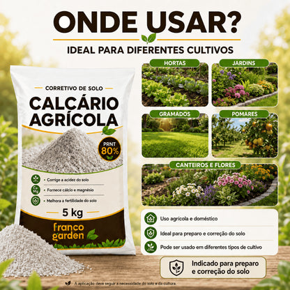 Calcário Dolomítico Agrícola - Corretivo de Solo com Cálcio e Magnésio