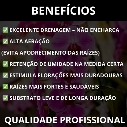 Substrato para Orquídeas Premium Alta Drenagem Pronto para Uso Orquimix - Franco Garden