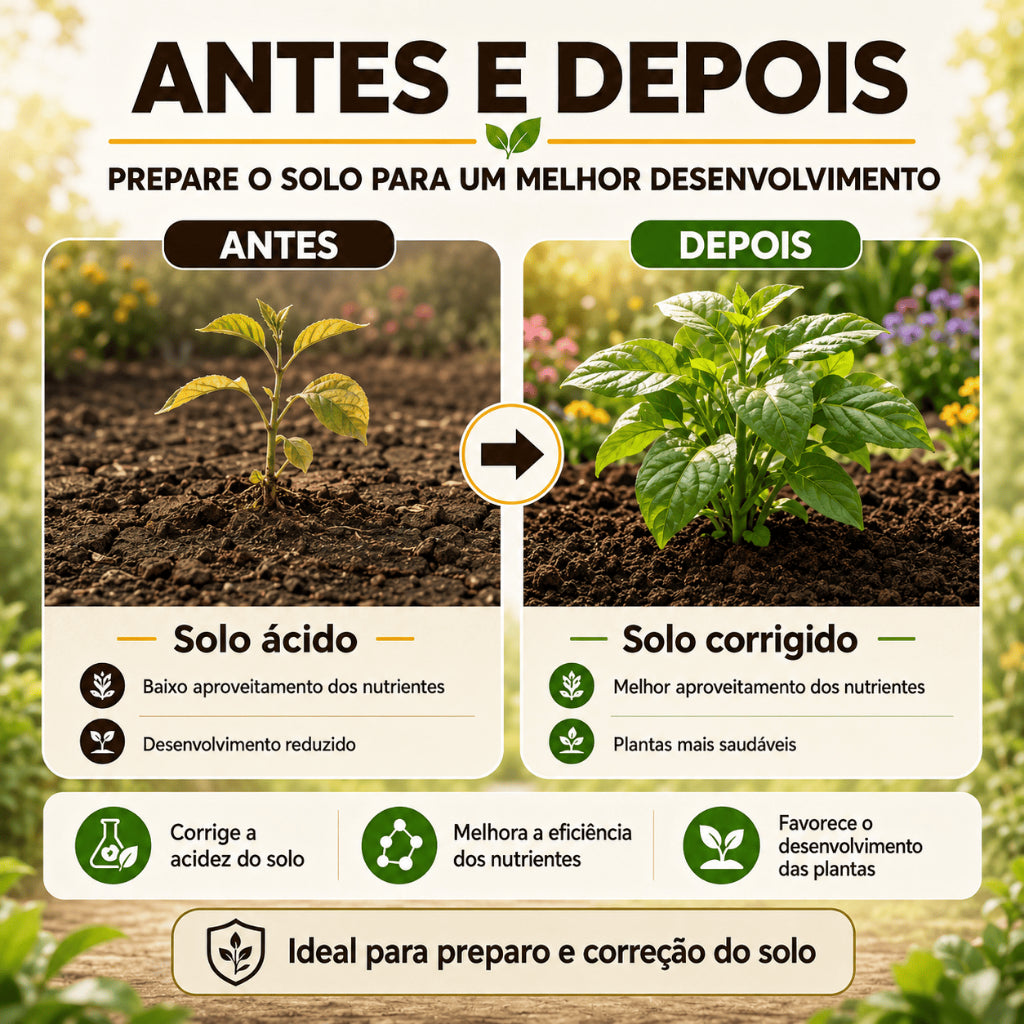 Calcário Dolomítico Agrícola - Corretivo de Solo com Cálcio e Magnésio