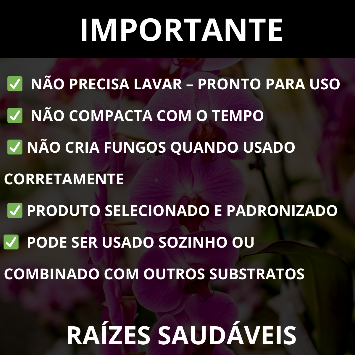 Substrato para Orquídeas Premium Alta Drenagem Pronto para Uso Orquimix - Franco Garden