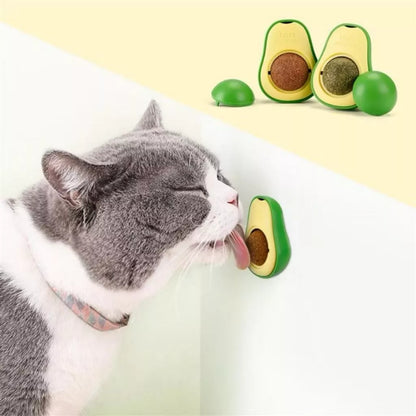 Brinquedo Abacate com Catnip para Gatos – Lambe Lambe Giratório