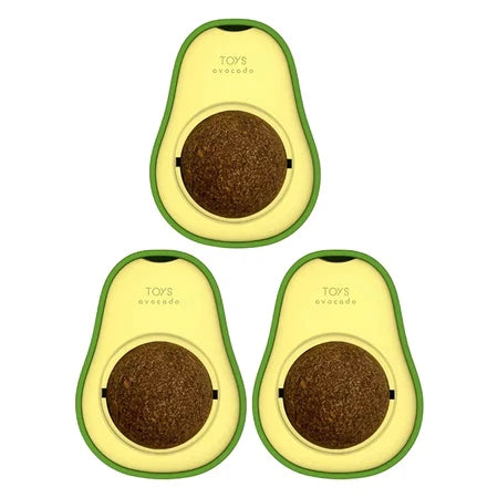 Brinquedo Abacate com Catnip para Gatos – Lambe Lambe Giratório