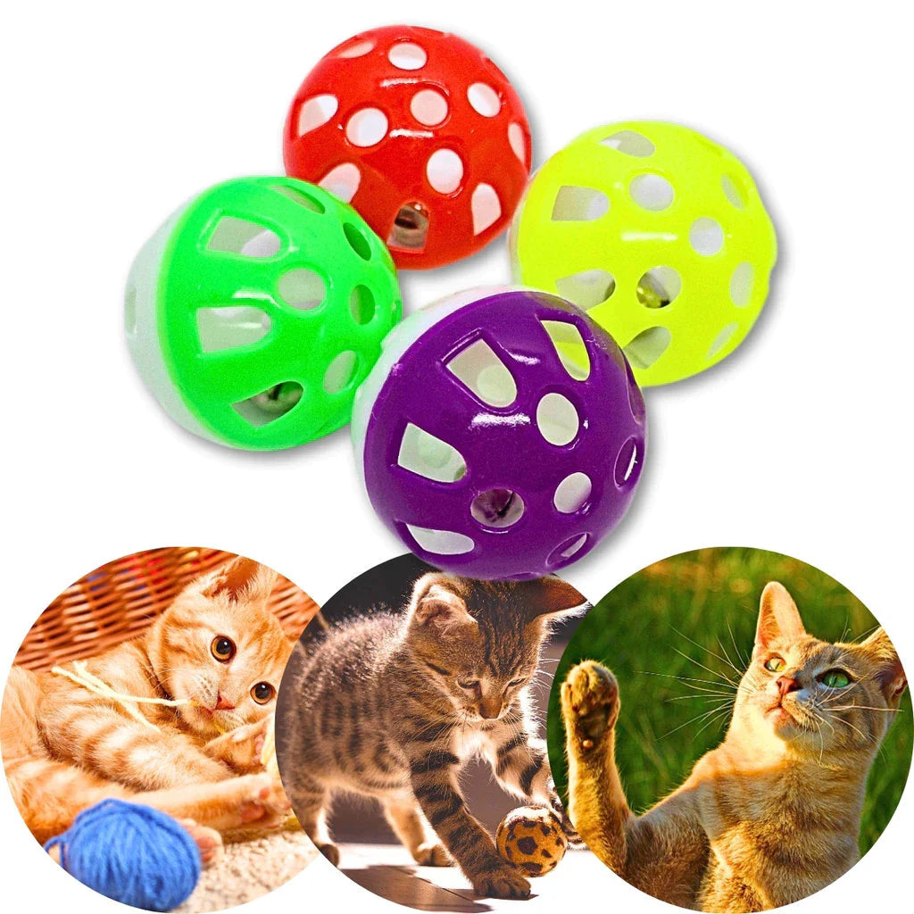 Kit 8 Bolinhas com Guizo para Gatos e Filhotes