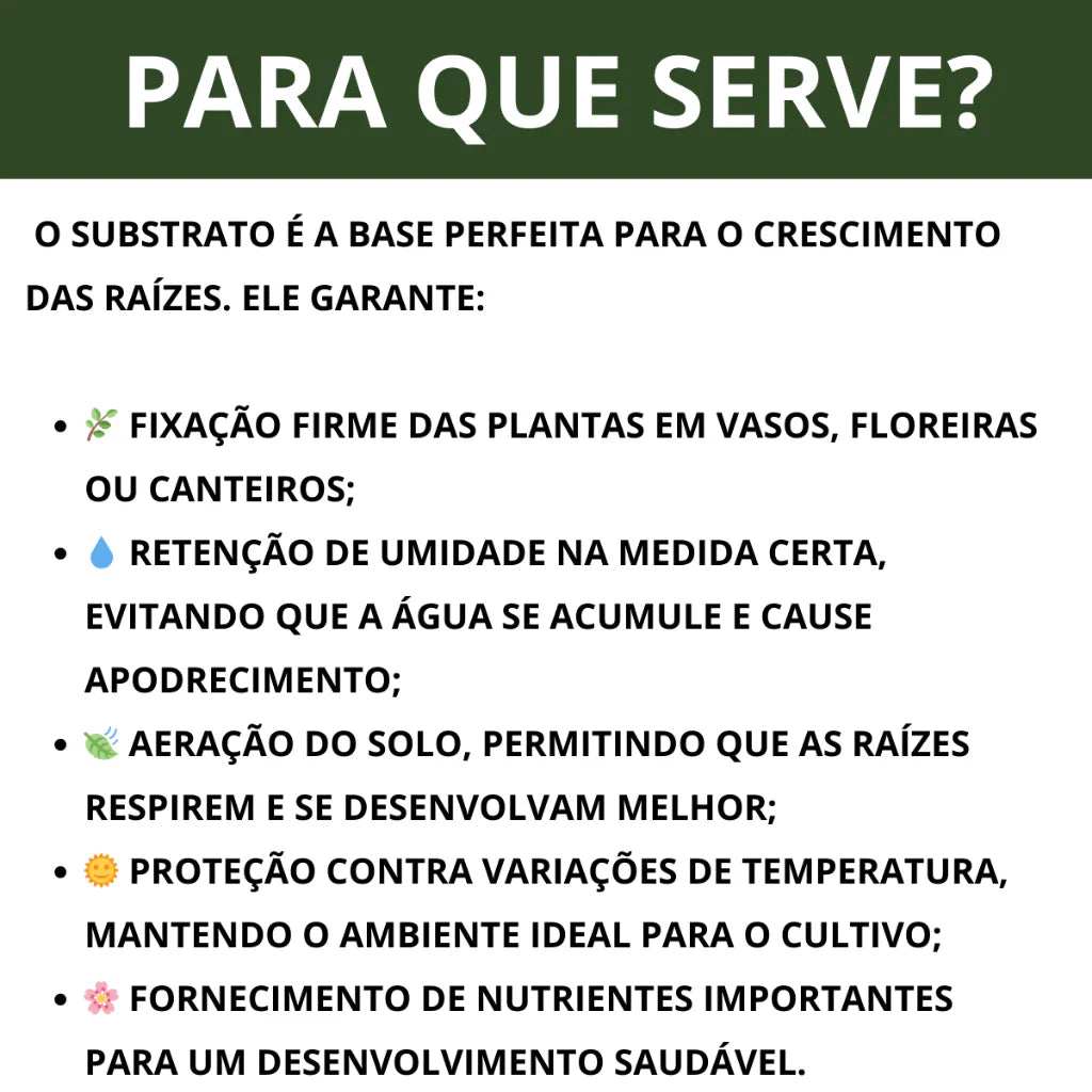 Substrato Solo Forte Premium Para Plantas 1kg 3kg 5kg