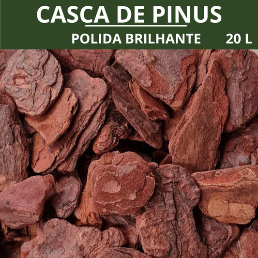 Casca de Pinus Natural para Jardinagem e Paisagismo P M G 5L 10L 20L