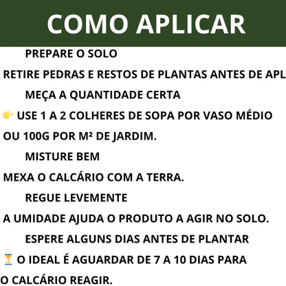 Calcário Agrícola Dolomítico 5kg Corretivo de Solo para Hortas e Jardins
