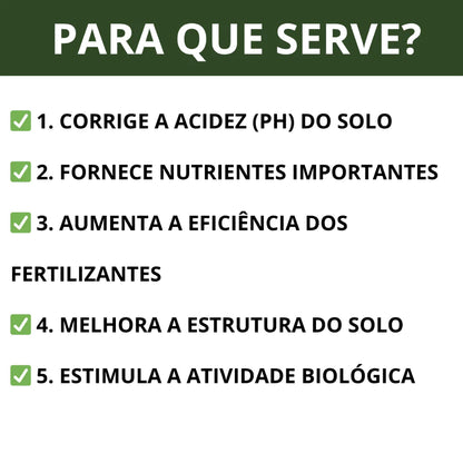 Calcário Agrícola Dolomítico 5kg Corretivo de Solo para Hortas e Jardins