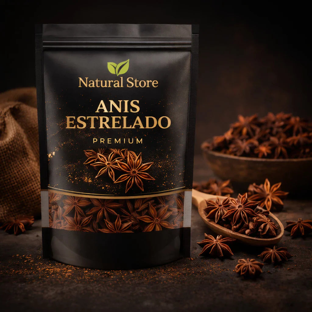 Anis Estrelado Premium 100% Natural para Chá e Temperos