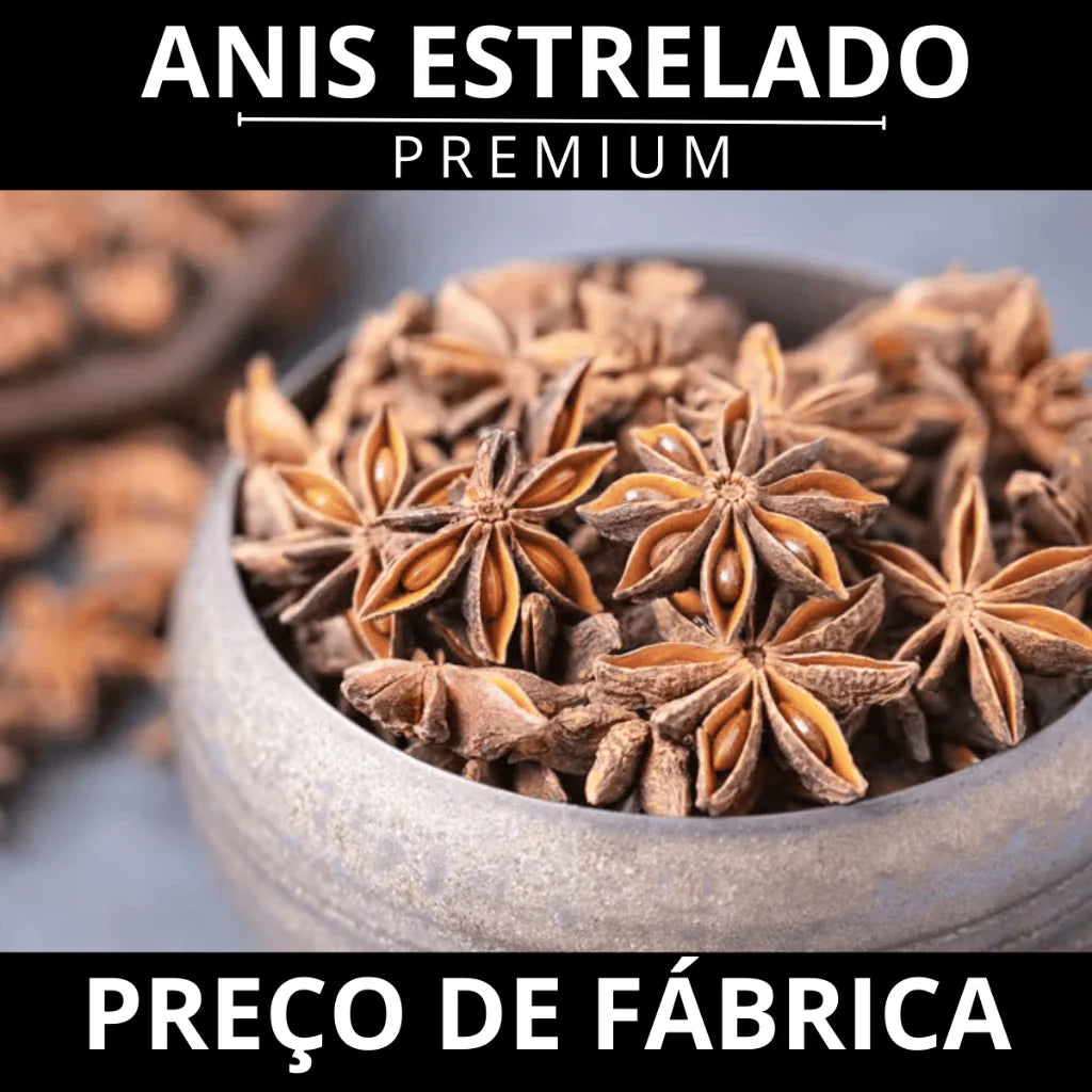 Anis Estrelado Premium 100% Natural para Chá e Temperos