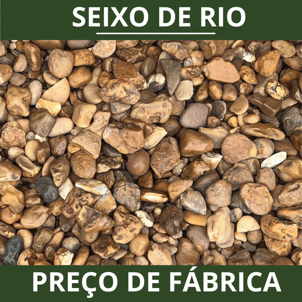 Pedra de Rio Natural 1kg para Aquário, Vasos e Jardim – PH Neutro