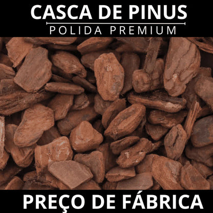 Casca de Pinus Polida Premium para Jardinagem e Decoração 5L 10L 20L