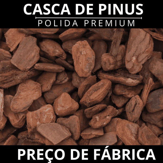 Casca de Pinus Polida Premium para Jardinagem e Decoração 5L 10L 20L