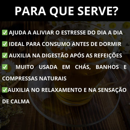 Camomila Flor Premium 100% Natural para Chá Relaxante