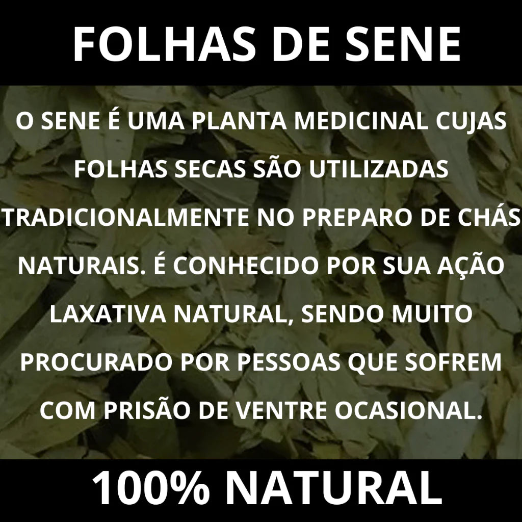 Folhas de Sene Premium 100% Natural para Chá Detox