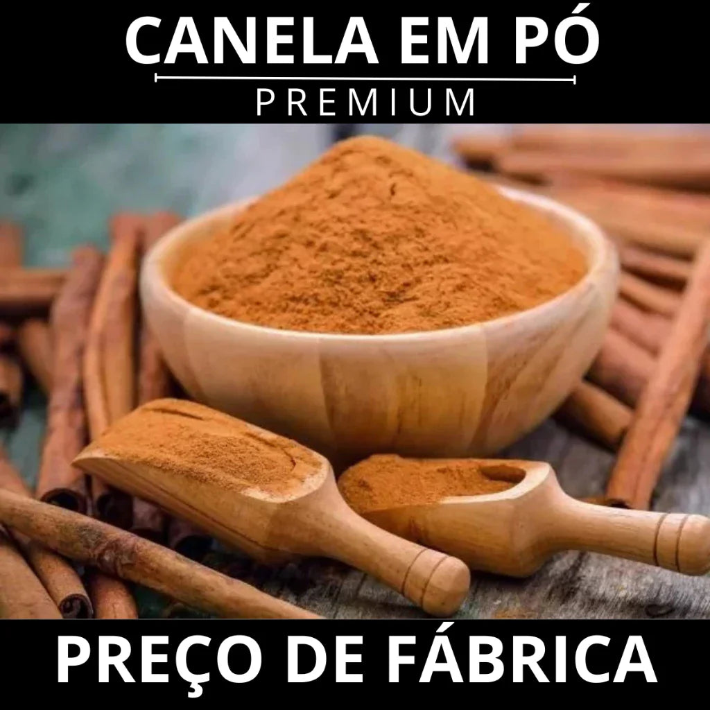Canela em Pó 100% Natural Premium para Bebidas e Receitas