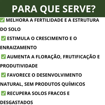 Esterco de Galinha Orgânico 2,1kg Adubo Natural para Hortas e Jardins