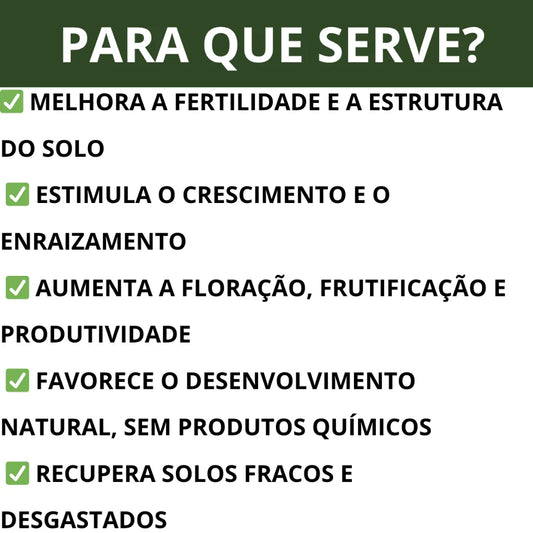 Esterco de Galinha Orgânico 2,1kg Adubo Natural para Hortas e Jardins